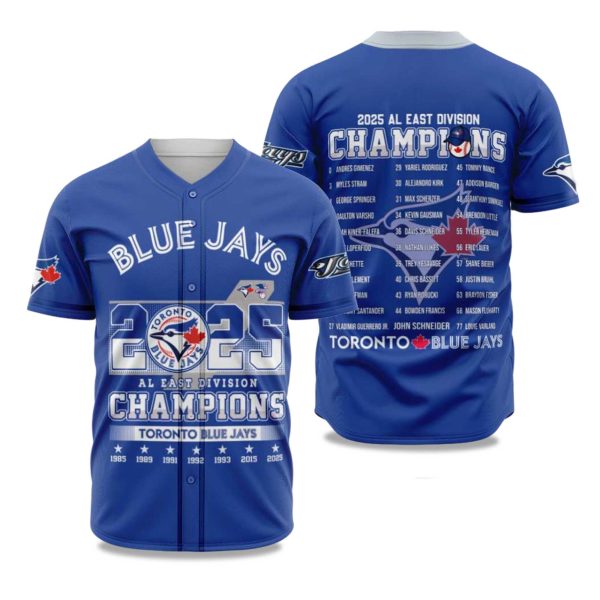 Blue Jays AL West Division Champions 2025 Jersey 1