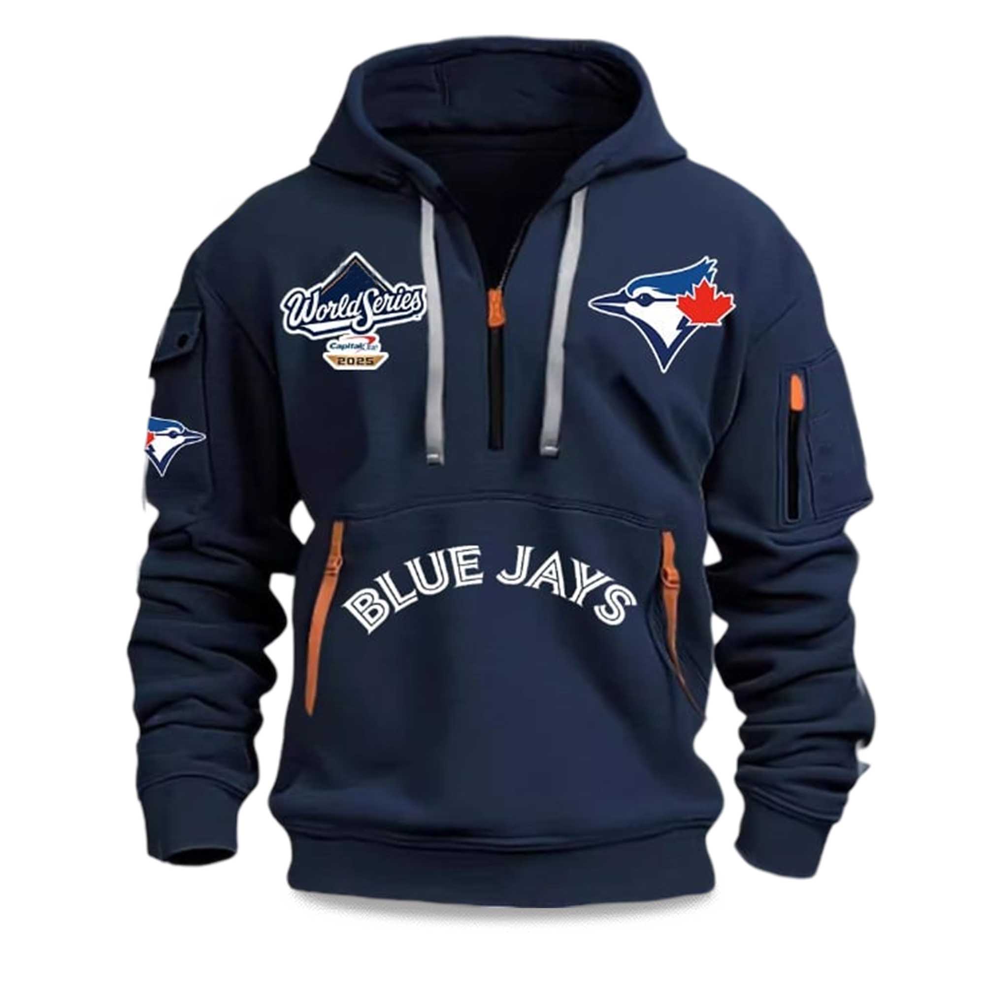 Blue Jays World Series 2025 Quarter Zip Hoodie 3 Blue Jays World Series 2025 Quarter Zip Hoodie