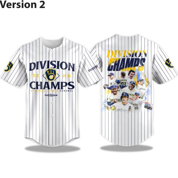 Brewers NL Central Division Champions 2025 Jersey