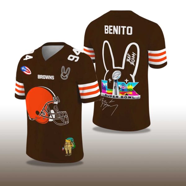 Browns Bad Bunny Bowl LX 2025 2026 Football Jersey 2