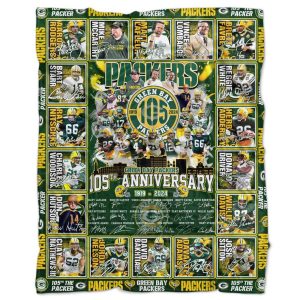 Packers 105th Anniversary 1920 2025 Fleece Blanket