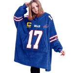 Captain J.A 17 Buffalo Football Unisex Blanket Hoodie