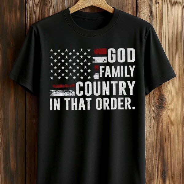 Charlie Kirk God Family Country In That Order Shirt