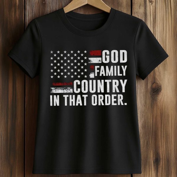 Charlie Kirk God Family Country In That Order Shirt
