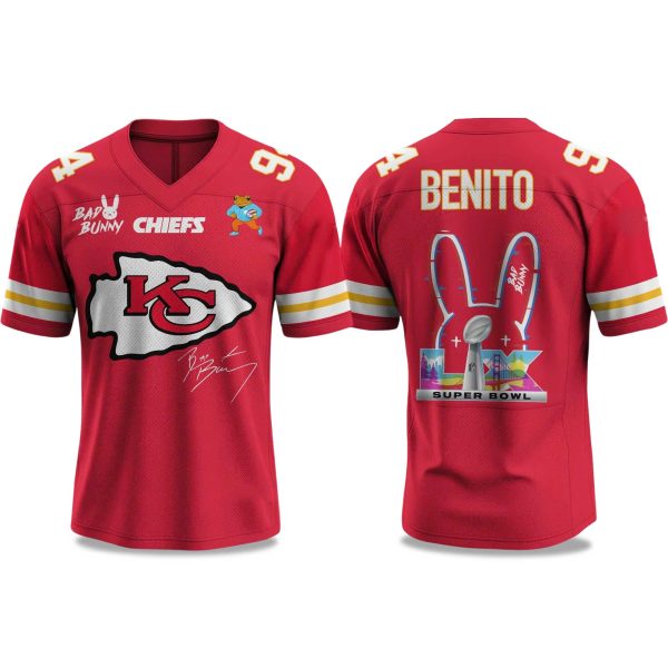 Chiefs Bad Bunny Bowl LX 2025 2026 Jersey 1