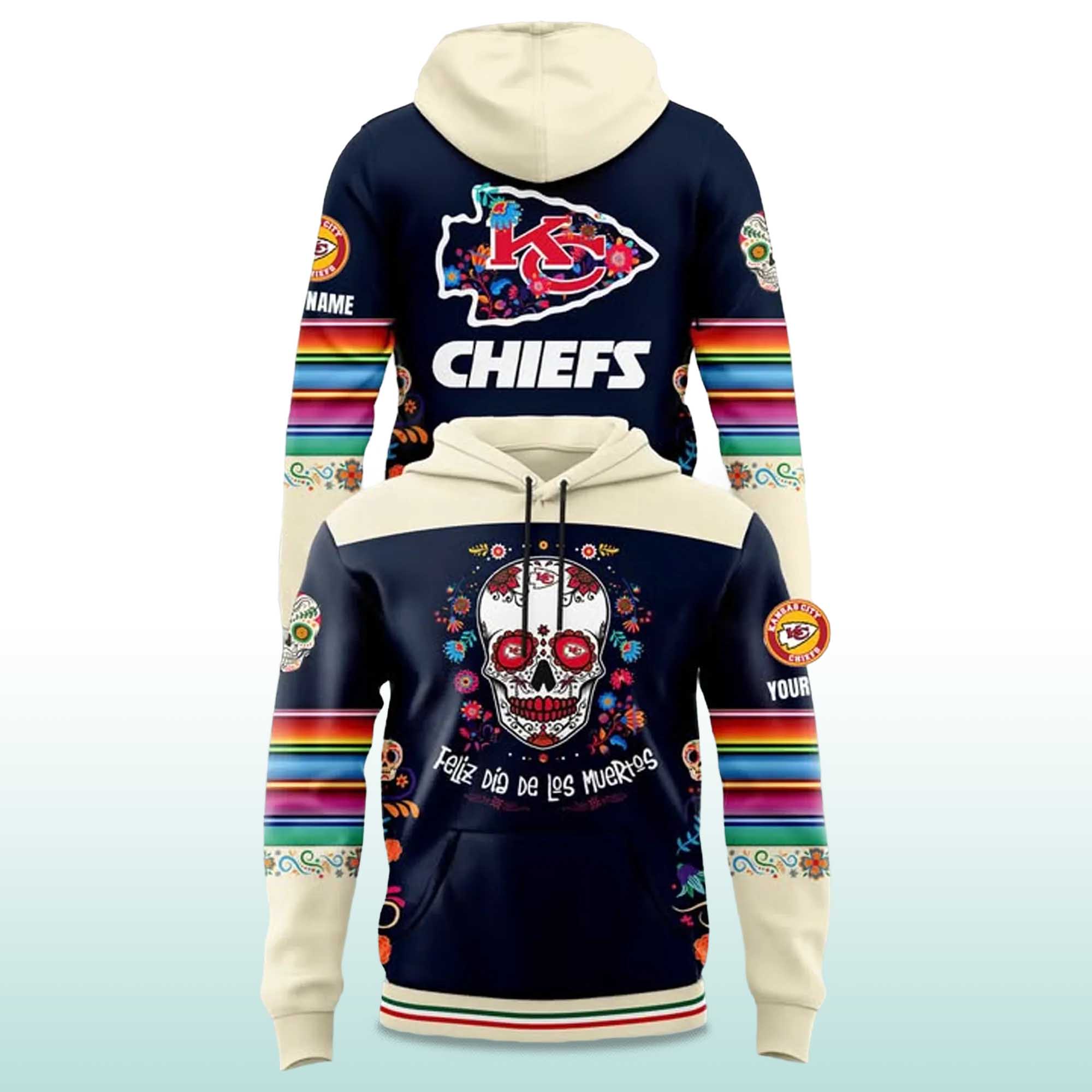 Chiefs Feliz Dia De Los Muertos 2025 Hoodie 2 Chiefs Feliz Dia De Los Muertos 2025 Hoodie