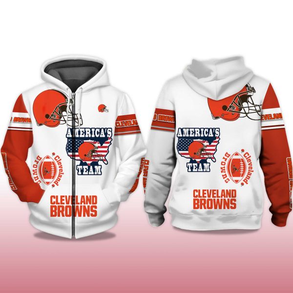 Cleveland Browns Americas Team Zip Hoodie 2