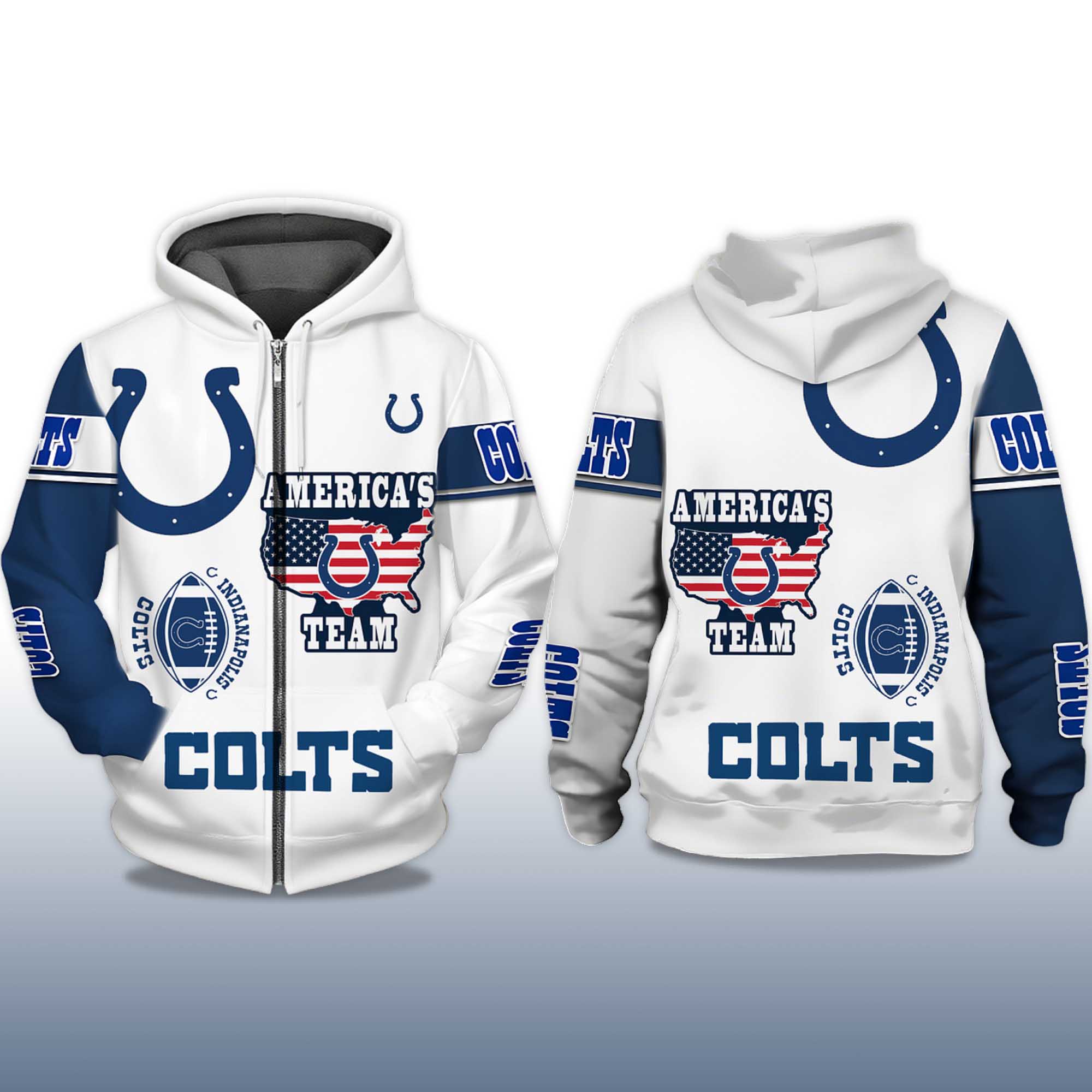 Colts America's Team Zip Hoodie 2 Colts Americas Team Zip Hoodie 2
