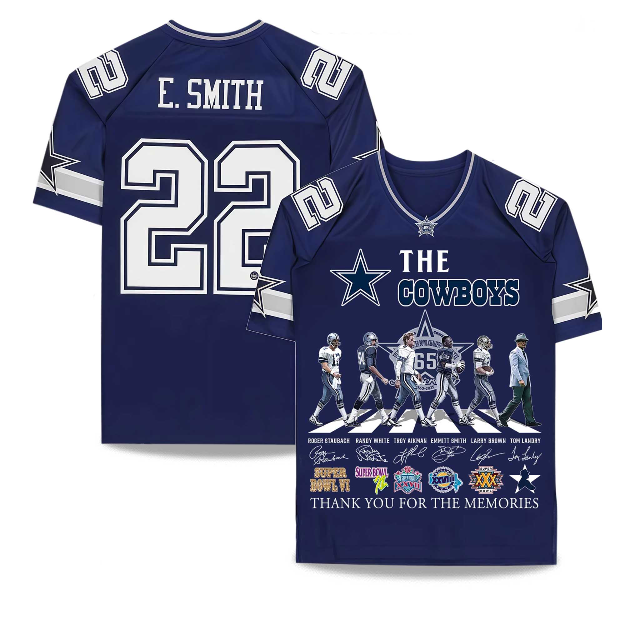 Cowboys 65th Anniversary Thank You For The Memories 2025 Jersey 1 Cowboys 65th Anniversary Thank You For The Memories 2025 Jersey