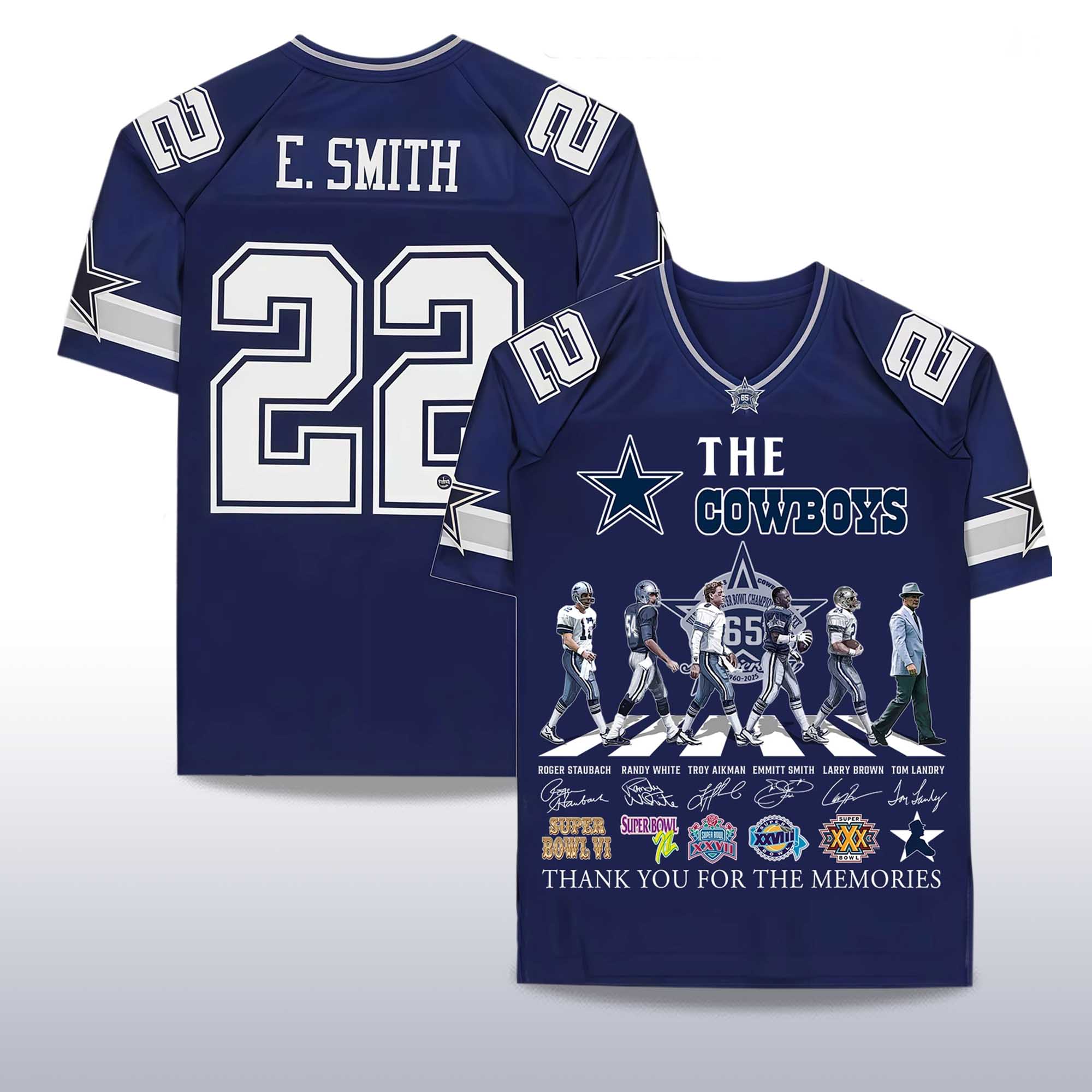 Cowboys 65th Anniversary Thank You For The Memories 2025 Jersey 2 Cowboys 65th Anniversary Thank You For The Memories 2025 Jersey