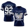Cowboys Back To Back Champions 2025 V neck Short Sleeve Jersey 0