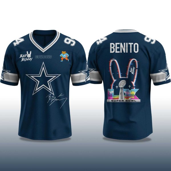 Cowboys Bad Bunny Bowl LX 2025 2026 Jersey 2