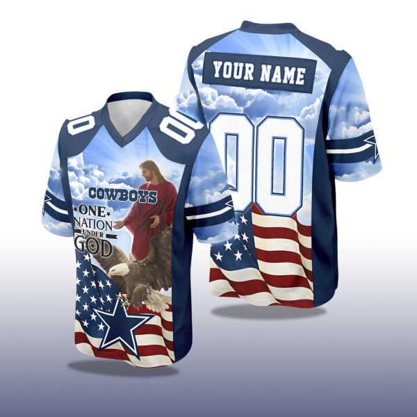 Cowboys One Nation Under God American 2025 Football Jersey 2