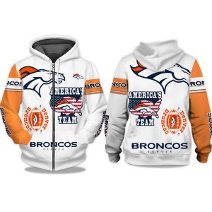 Broncos Americas Team Zip Hoodie 1