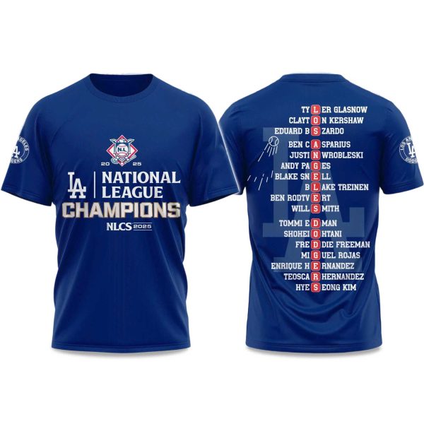 Dodgers National League Champions 2025 T Shirt (1)
