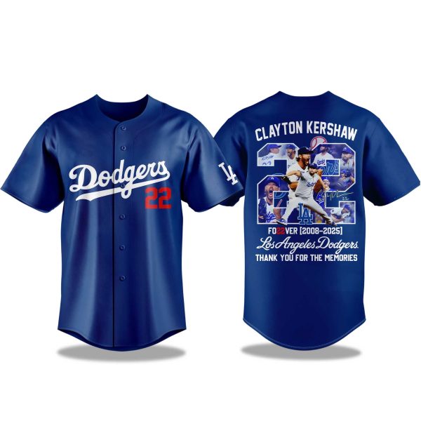 Dodgers Thank You Clayton Kershaw 2025 Jersey