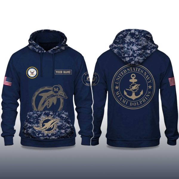 Dolphins U.S. Navy 250th Birthday Celebration Night 2025 Hoodie