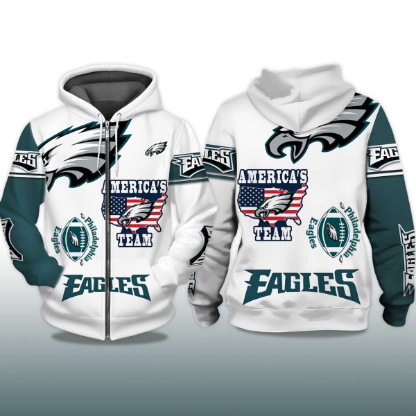 Eagles Americas Team Zip Hoodie 2