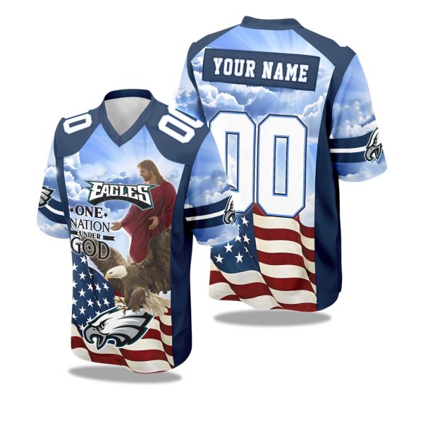 Eagles One Nation Under God American 2025 Football Jersey 1