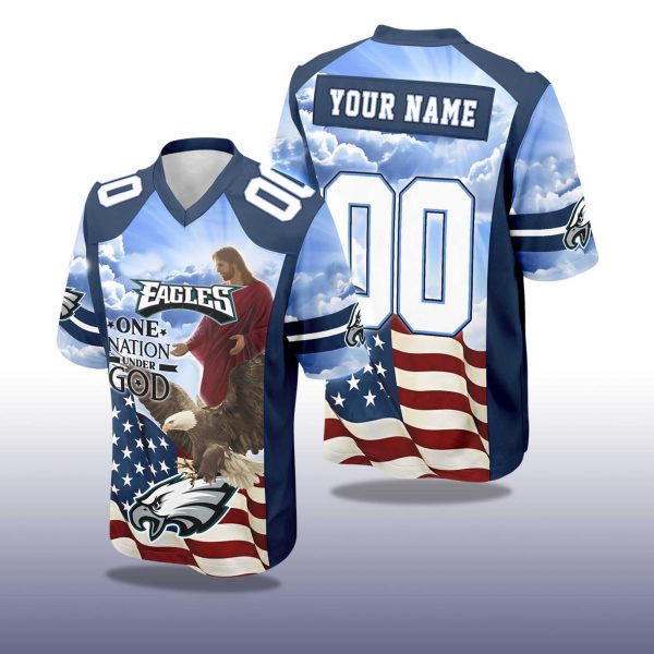 Eagles One Nation Under God American 2025 Football Jersey 2