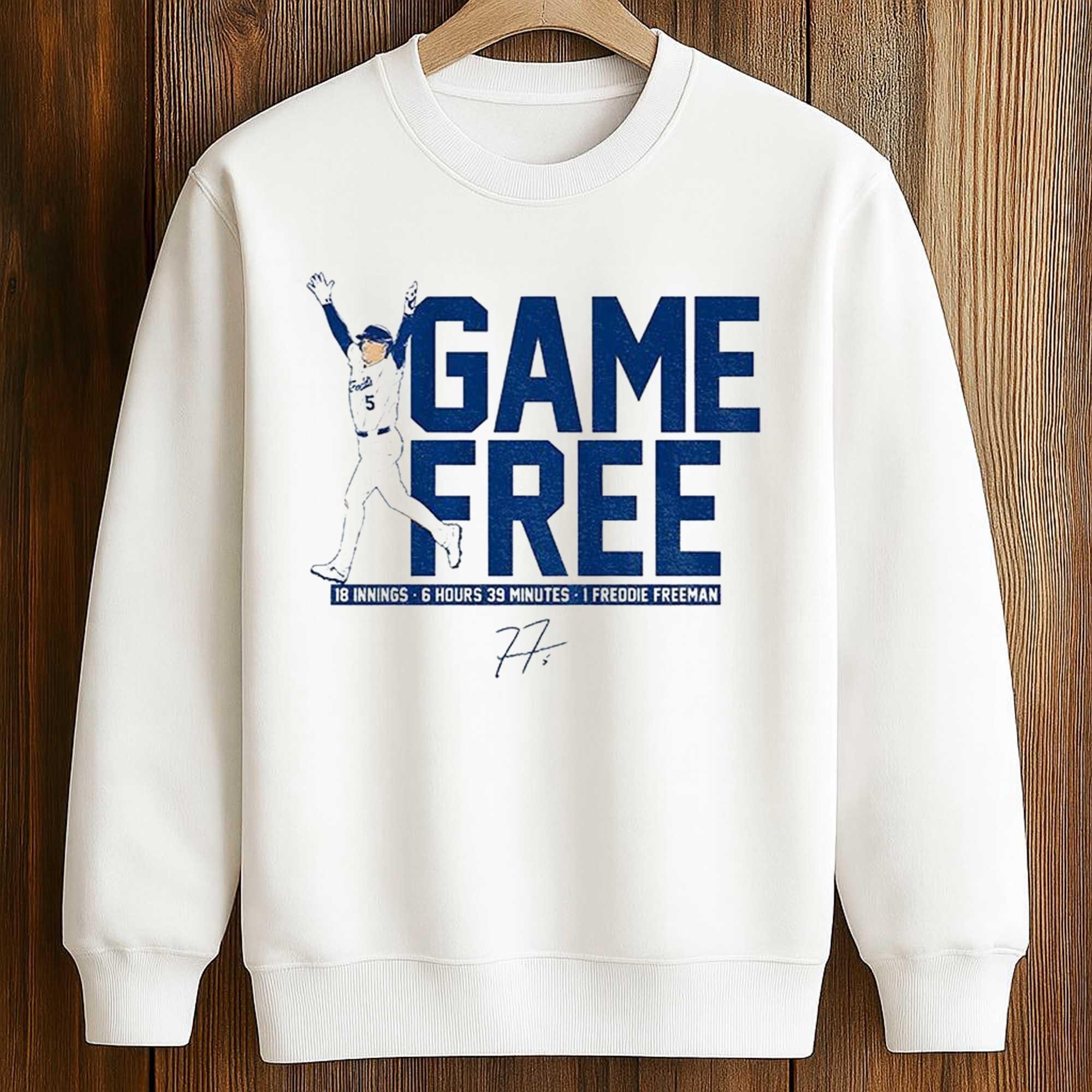 Freddie Freeman Dodgers Game Free Baseball 18 Innings Shirt 3 Freddie Freeman Dodgers Game Free Baseball 18 Innings Shirt 3