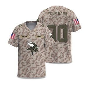 Vikings Veterans Day 2025 V neck Short Sleeve Jersey