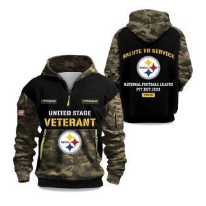 Steelers Salute To Service 2025 Quarter Zip Hoodie 1