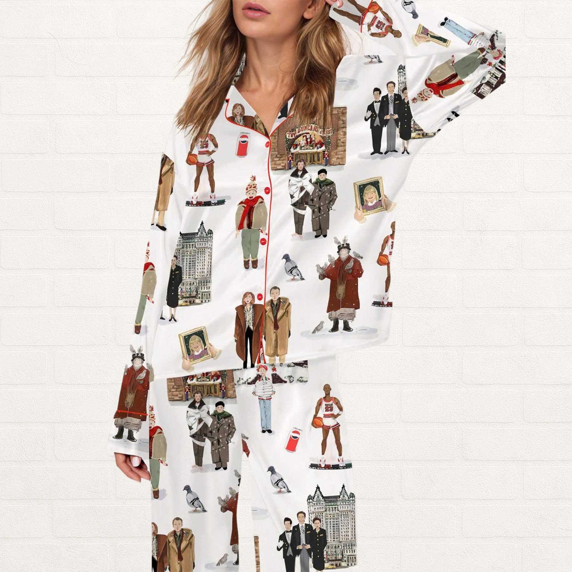 Home Alone Christmas Silky Satin Pajama Set 1 Home Alone Christmas Silky Satin Pajama Set