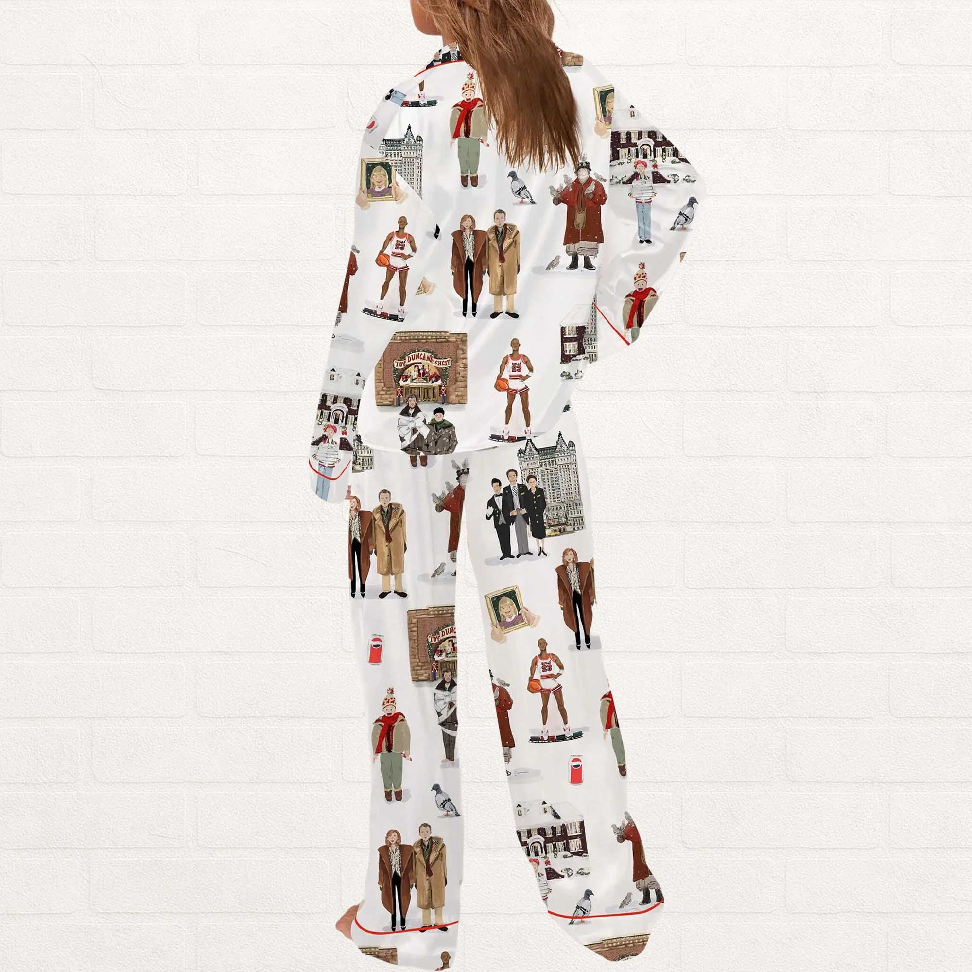 Home Alone Christmas Silky Satin Pajama Set 3 Home Alone Christmas Silky Satin Pajama Set