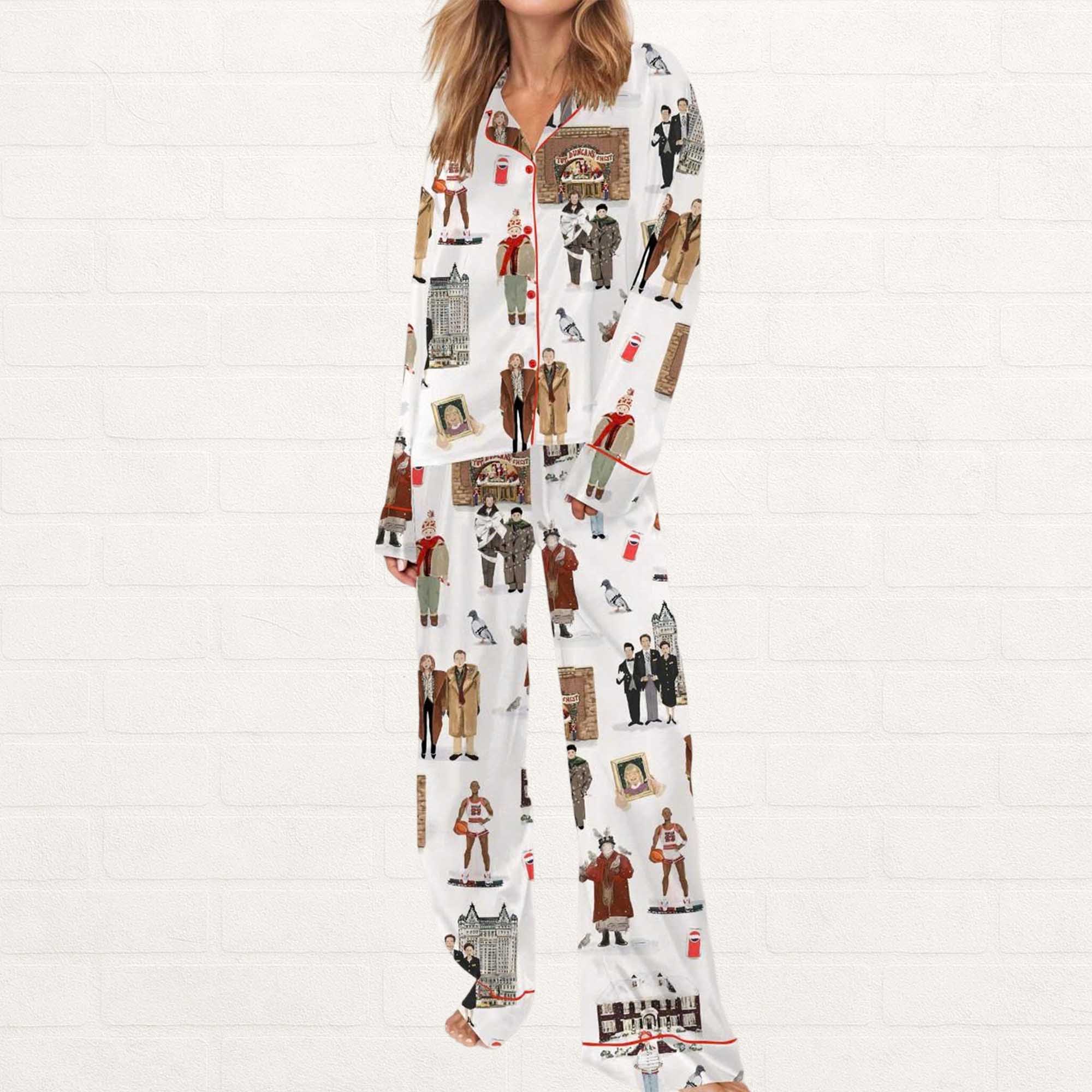 Home Alone Christmas Silky Satin Pajama Set 2 Home Alone Christmas Silky Satin Pajama Set