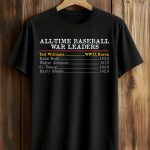 All Time Baseball WAR Leaders Shirt