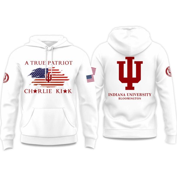 Indiana University A True Patriot Charlie Kirk 2025 Hoodie 1