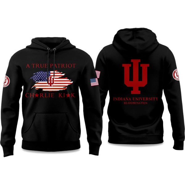 Indiana University A True Patriot Charlie Kirk 2025 Hoodie 2