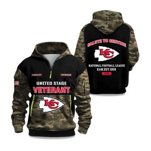 Chiefs Salute To Service 2025 Quarter Zip Hoodie 1