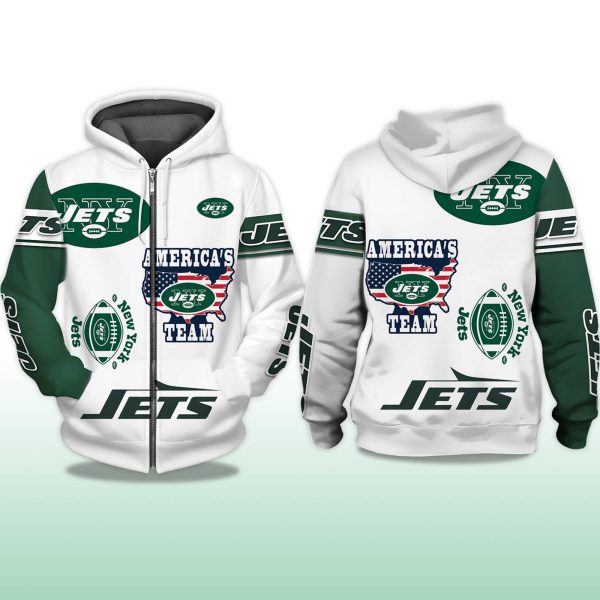 Jets Americas Team Zip Hoodie 2