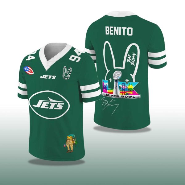 Jets Bad Bunny Bowl LX 2025 2026 Football Jersey 2