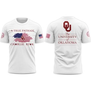 The University Of Oklahoma A True Patriot Charlie Kirk 2025 T Shirt 1