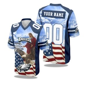 Eagles One Nation Under God American 2025 Football Jersey 1