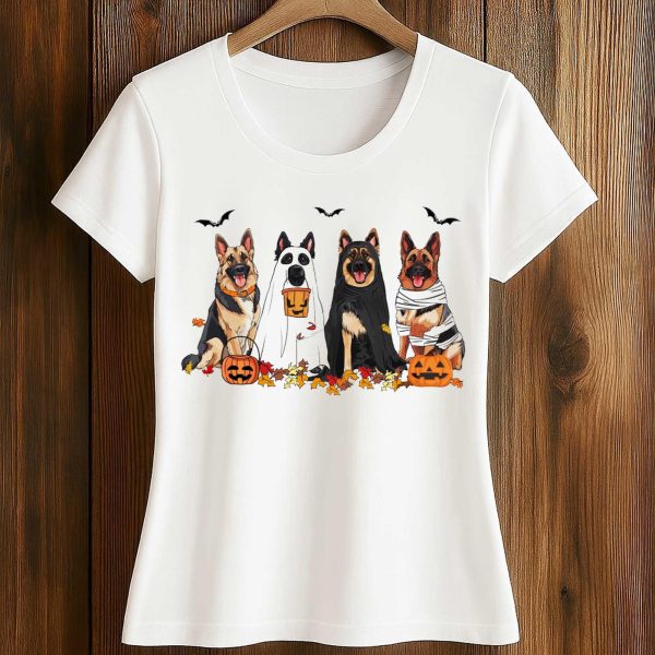 German shepherd Ghost Dogs Halloween Shirt 2
