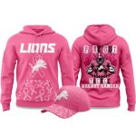 Lions October Breast Cancer Awareness Month 2025 Hoodie