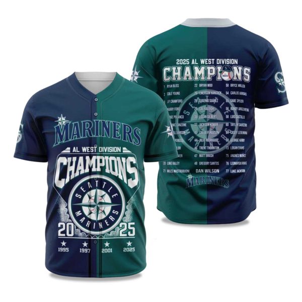 Mariners AL West Division Champions 2025 Jersey 1