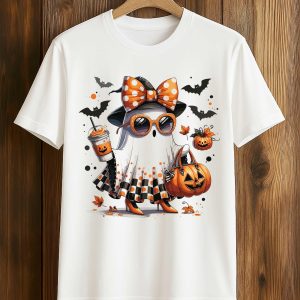 2025 Cute Ghost Pumpkin Halloween Shirt