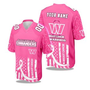 2025 Commanders Breast Cancer Awareness Football Jersey 1