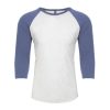 SOLID VINTAGE ROYAL SLEEVES/ HEATHER WHITE BODY