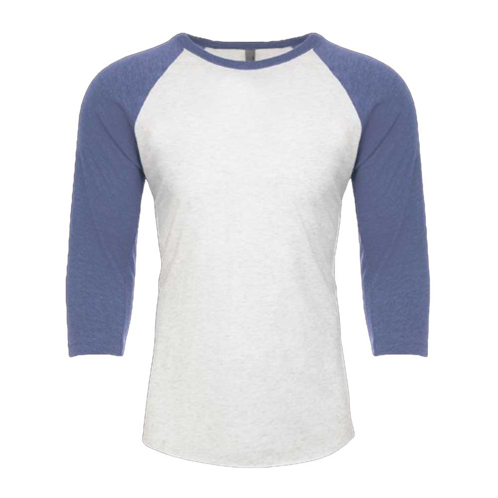 SOLID VINTAGE ROYAL SLEEVES/ HEATHER WHITE BODY