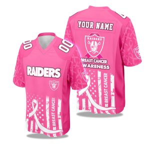 2025 Raiders Breast Cancer Awareness Football Jersey 1