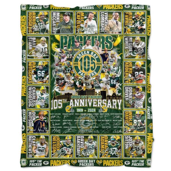 Packers 105th Anniversary 1920 2025 Fleece Blanket