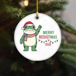 Portland Frog Merry Resistmas Christermas 2025 Ornament