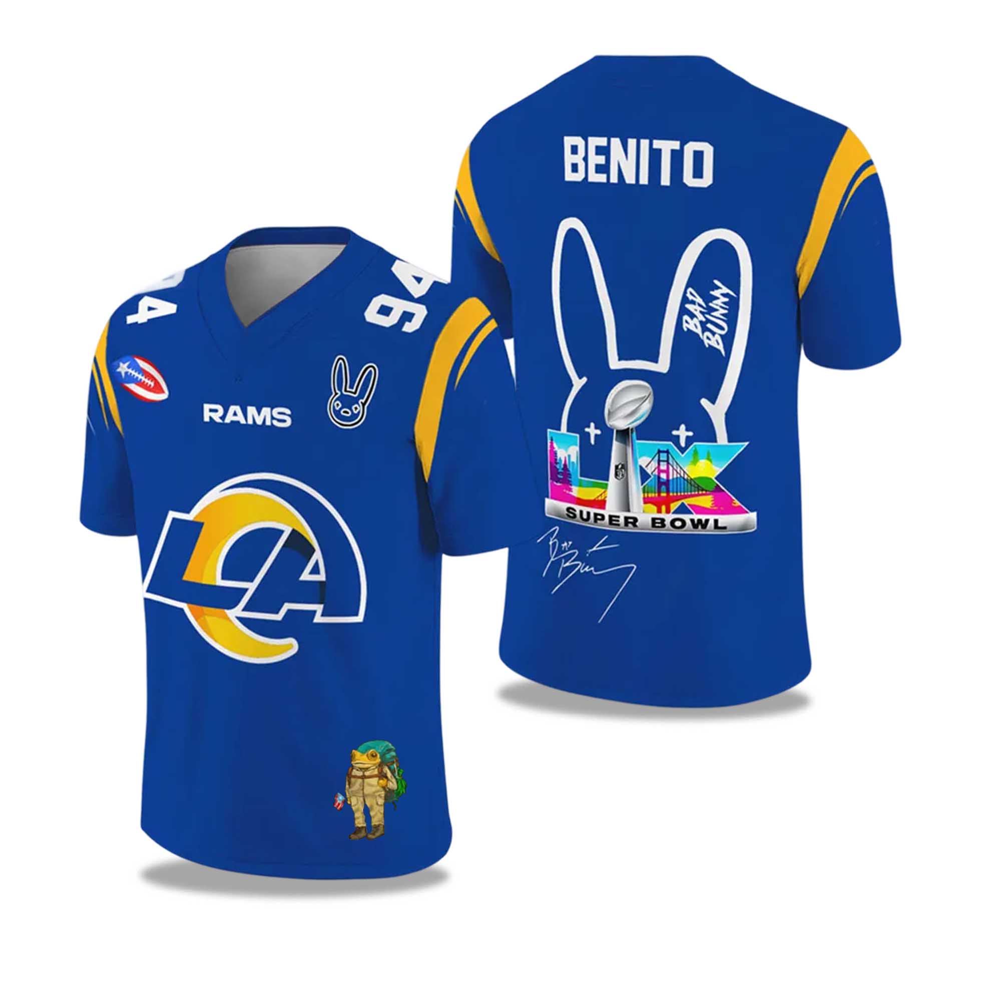 Rams Bad Bunny Bowl LX 2025 2026 Football Jersey Rams Bad Bunny Bowl LX 2025 2026 Football Jersey