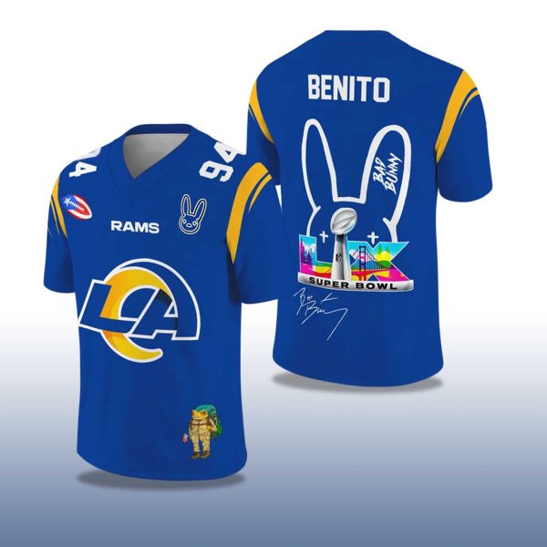 Rams Bad Bunny Bowl LX 2025 2026 Football Jersey 2